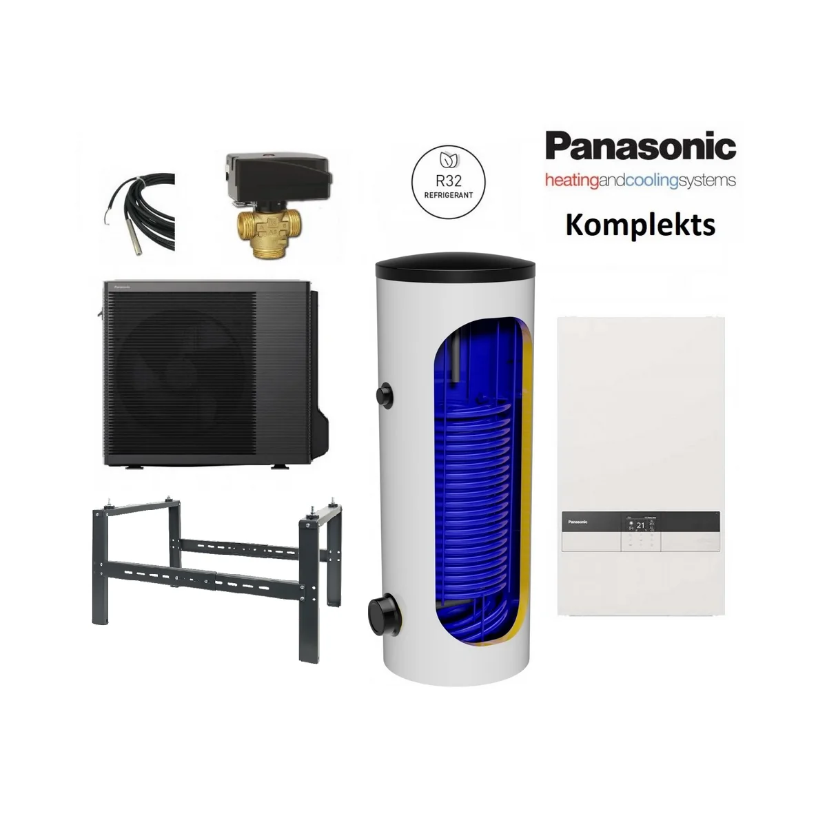 Panasonic 7kW Aquarea K paaudzes Bi-Block (R32) (High Perfomance) komplekts
